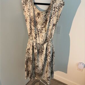 Alice + Olivia Cream and Black Spotted Mini Dress